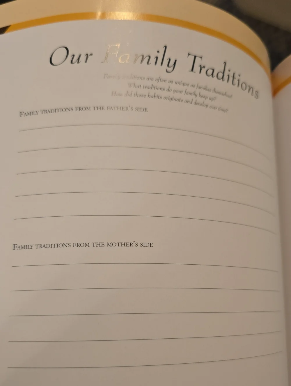 Our Family Tree and Album - Brown and Gold Keepsake Book